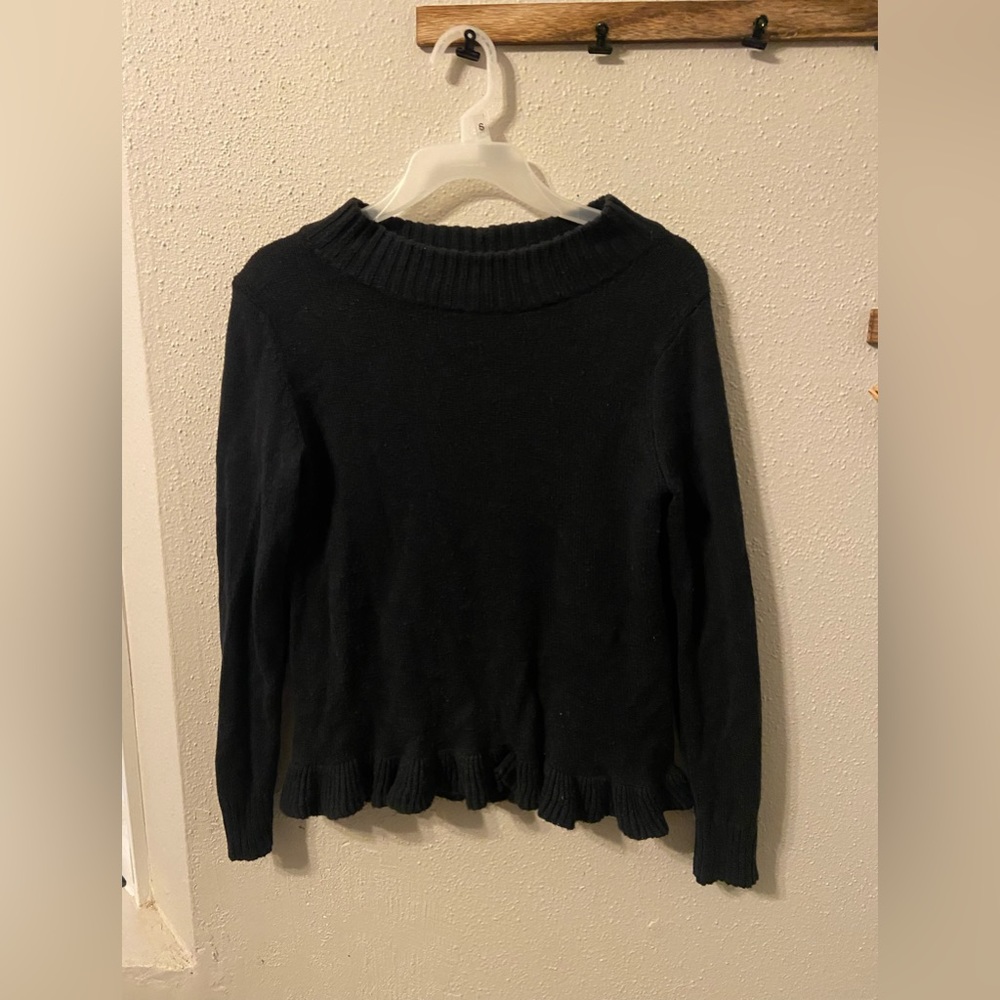 Old Navy Black Sweater with Ribbed Hem